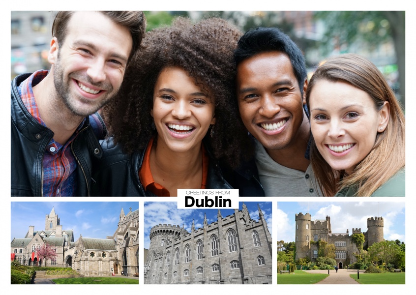 dublin triple photocollage of historic castles