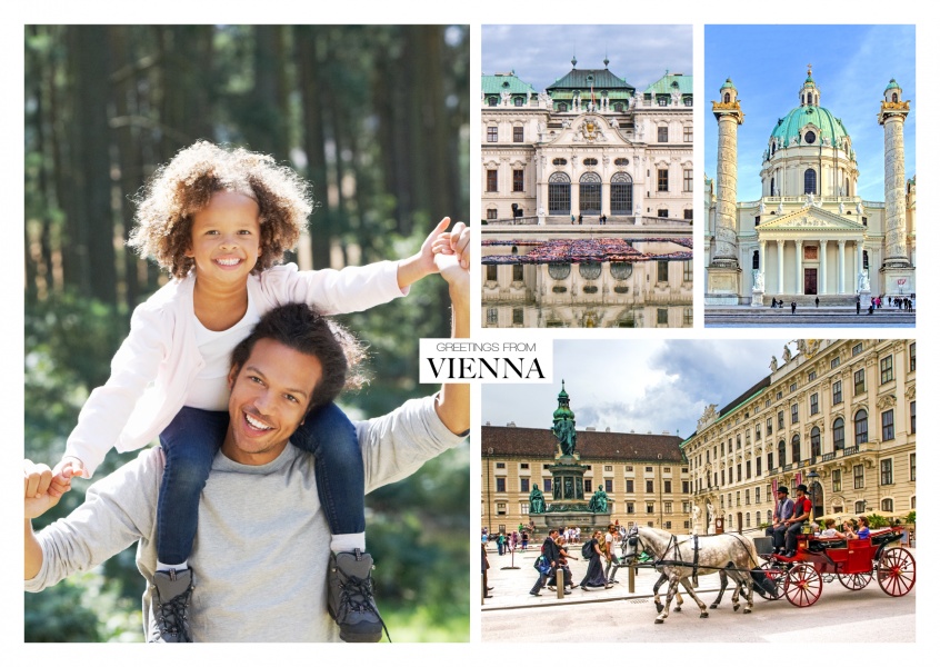 triple collage of Vienna's historic landmarks