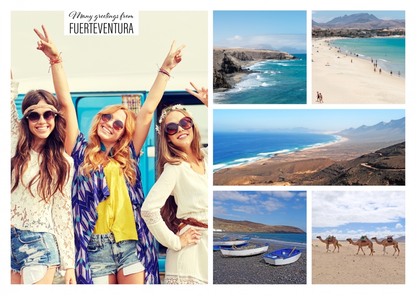 Countrysides of Fuerteventura as a Collage