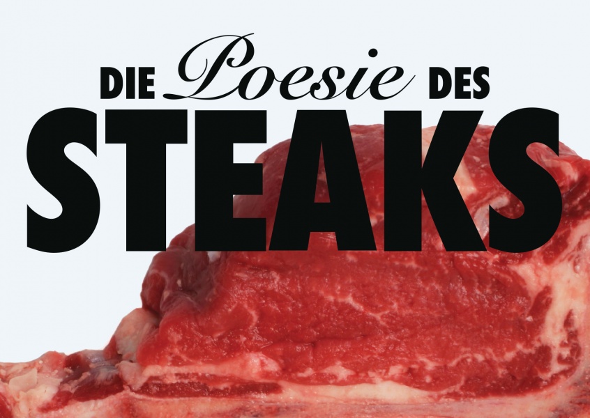 Grußkarte mit Foto eines Steaks