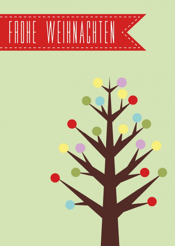 Grußkarte zu Weihnachten mit Tannenbaum von Edgar Cards
