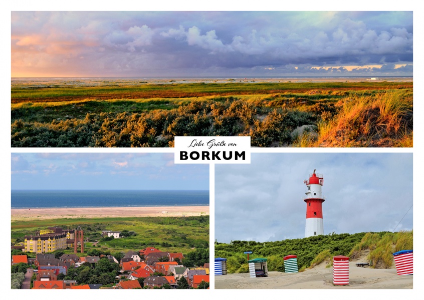 Liebe Grüße Von Borkum Urlaubsgrüße Und Sprüche Echte Postkarten Online Versenden