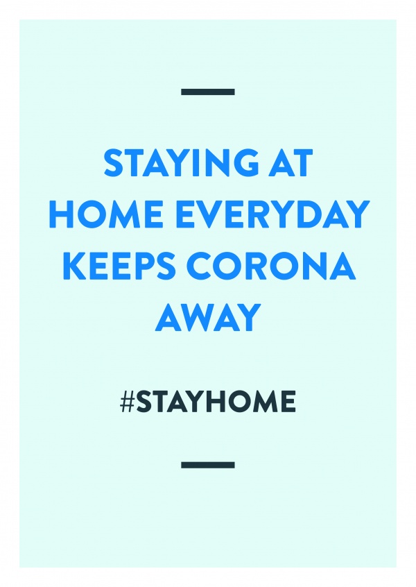 Staying At Home Everyday Keeps Corona Away Ermutigungskarten Spruche Echte Postkarten Online Versenden