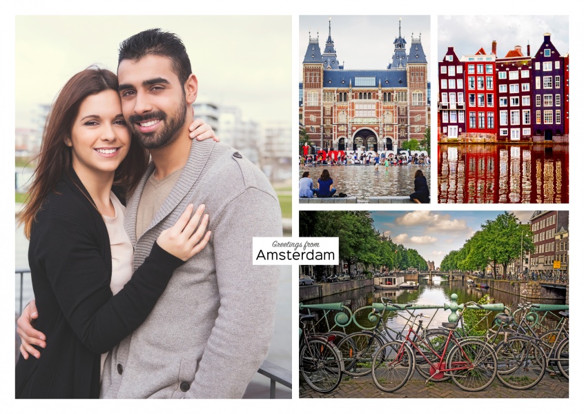 amsterdam dreier fotocollage mit grachten