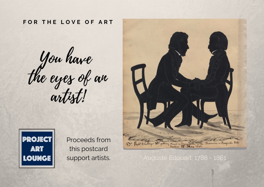 Postkarte Project Art Lounge For the love of Art Eyes of an artist