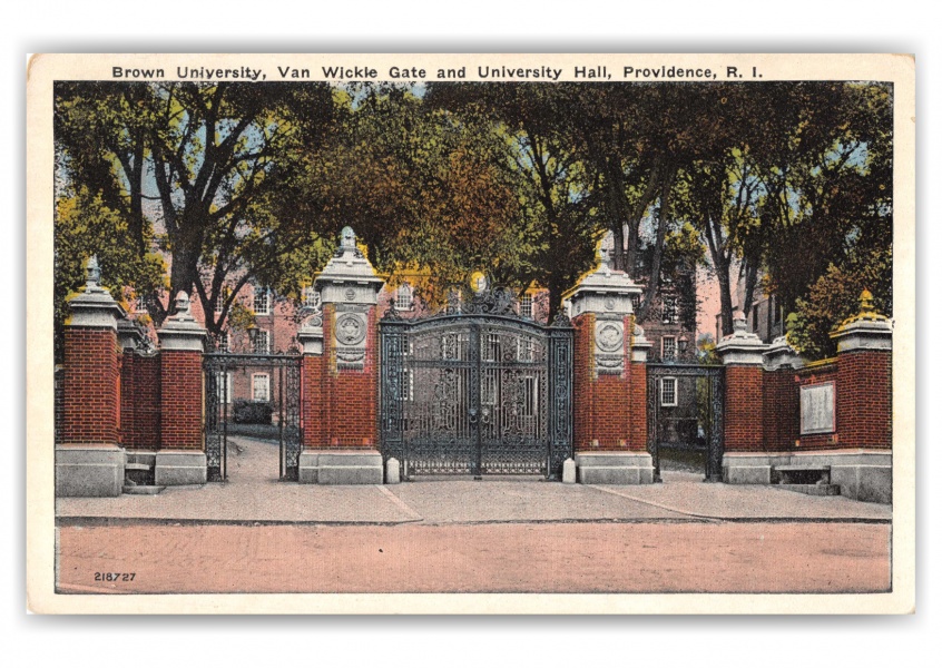 Providence, Rhode Island, Brown University Van Wickle Gate and University hall