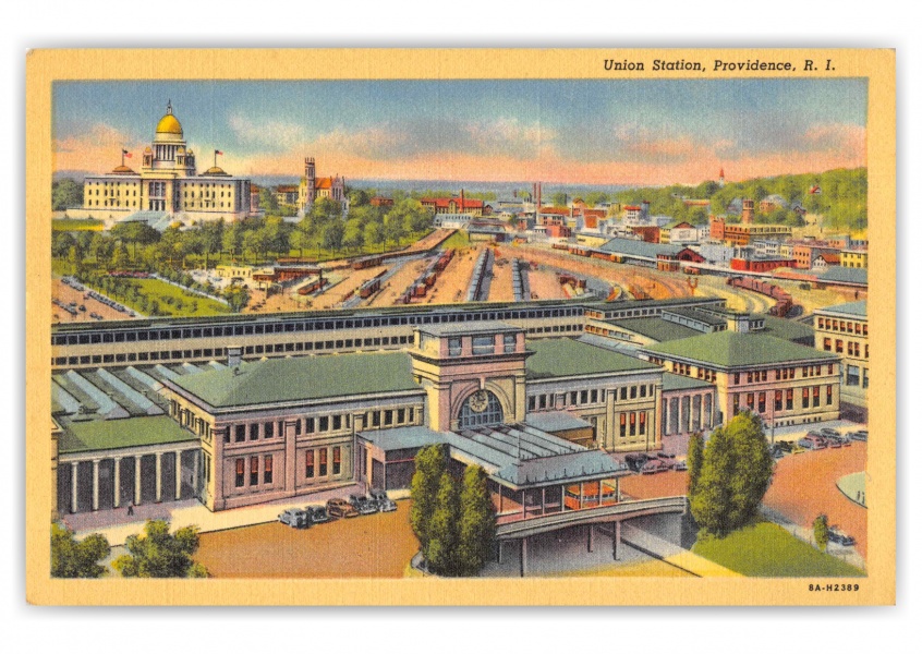 Providence Rhode Island Union Station Birds Eye View