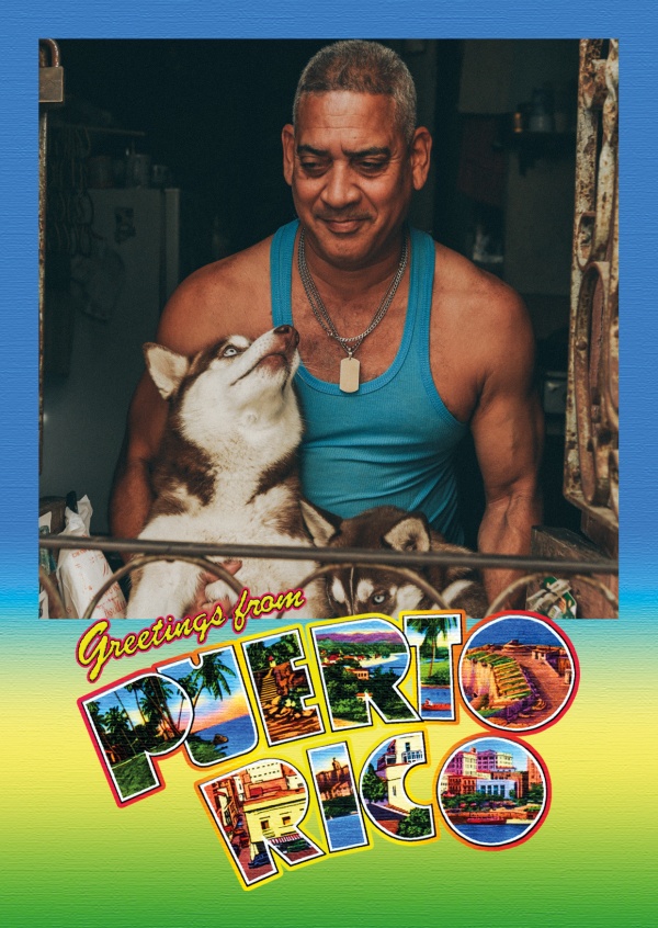 Vintage Grußkarte Large Letter Postcard Site Greetings from Puerto Rico