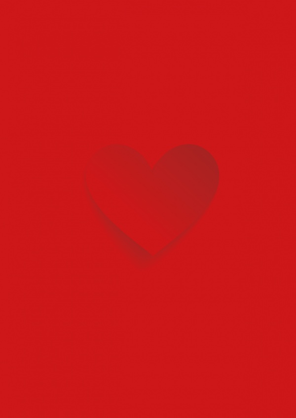 heart postcard red