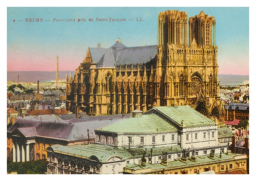 vintage postcard Reims