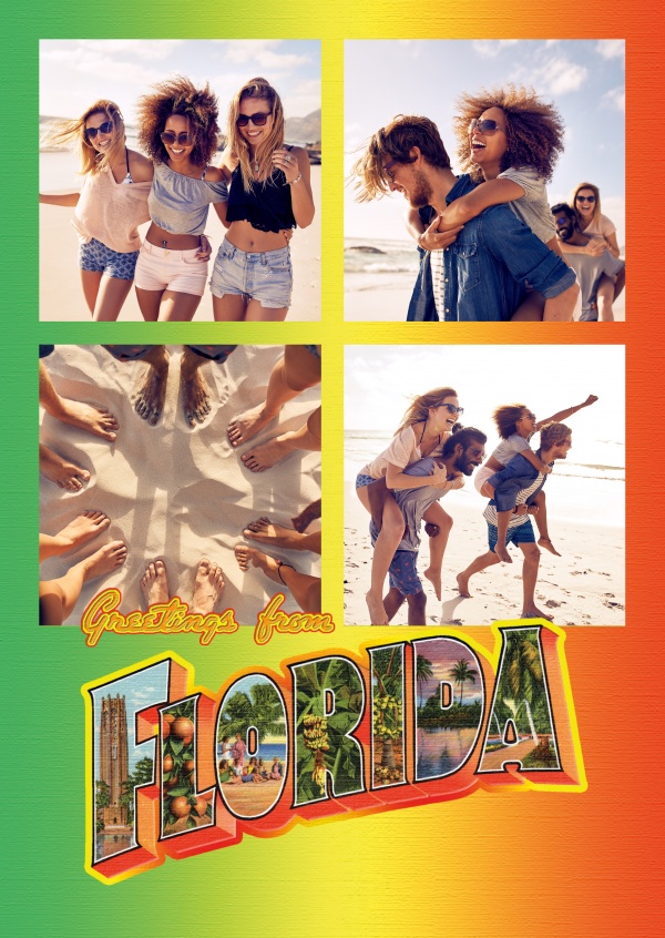 Florida Retro Style Postkarte