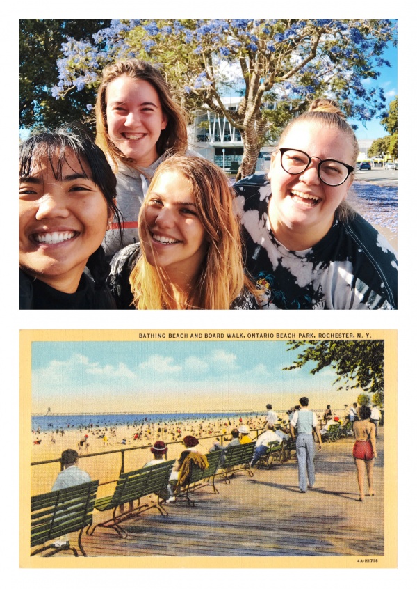 Rochester, New York, Bathing Beach and boardwalk