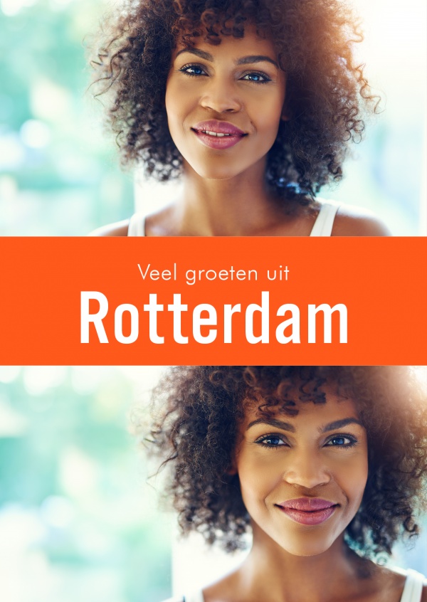Roterdão saudações em idioma holandês laranja branco