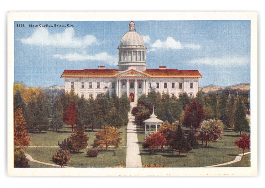 Salem, Oregon, birds-eye view of capitol