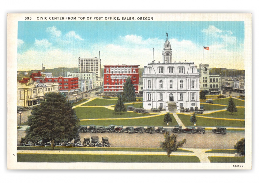 Salem Oregon Civic Center Vintage Antique Postcards Send   Salem Oregon Civic Center 31774 45 