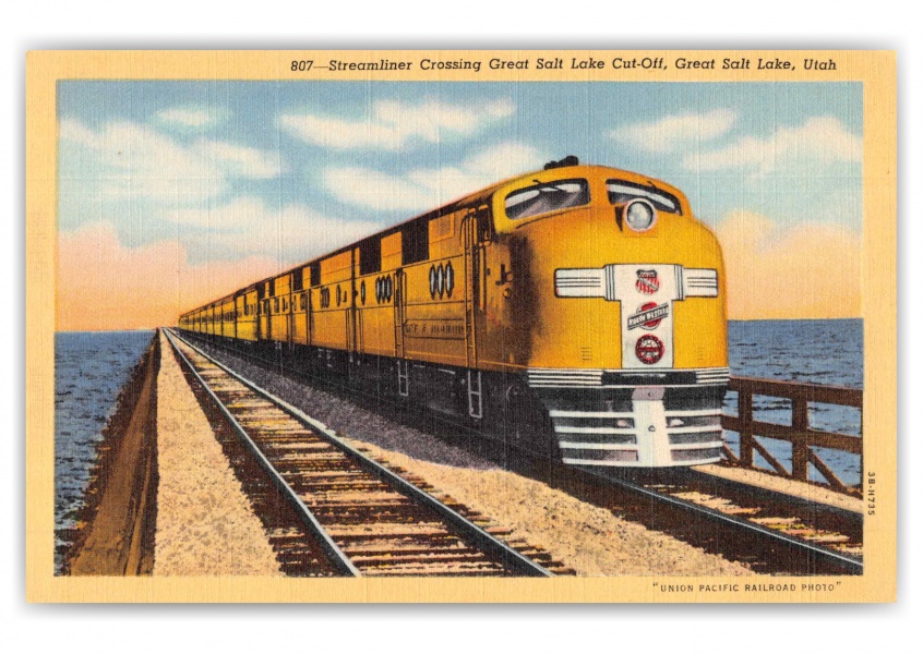 Salt Lake City Utah Great Salt Lake Cut Off North Western Streamliner