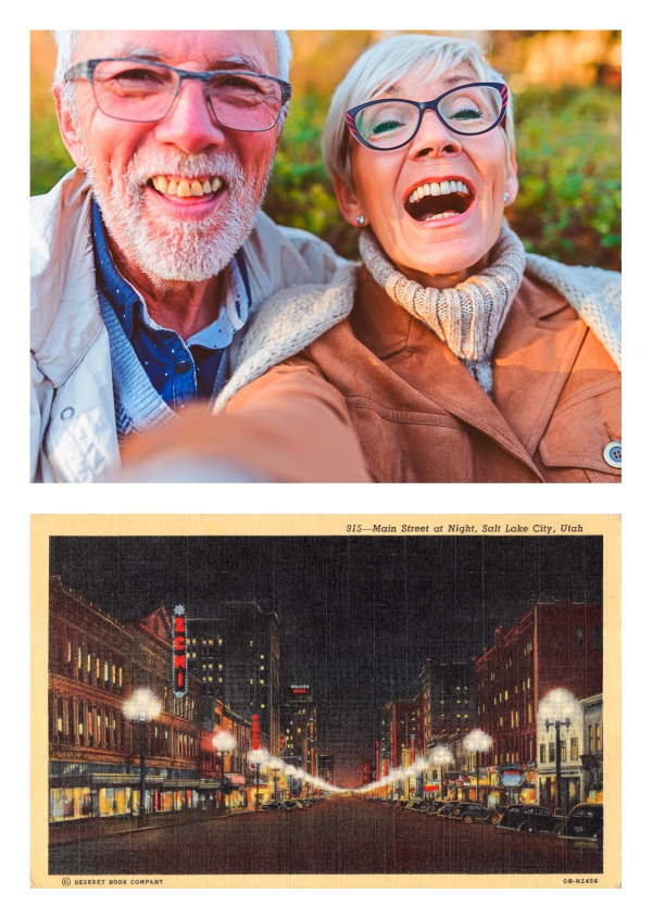 Salt Lake City, Utah, Main Street at night