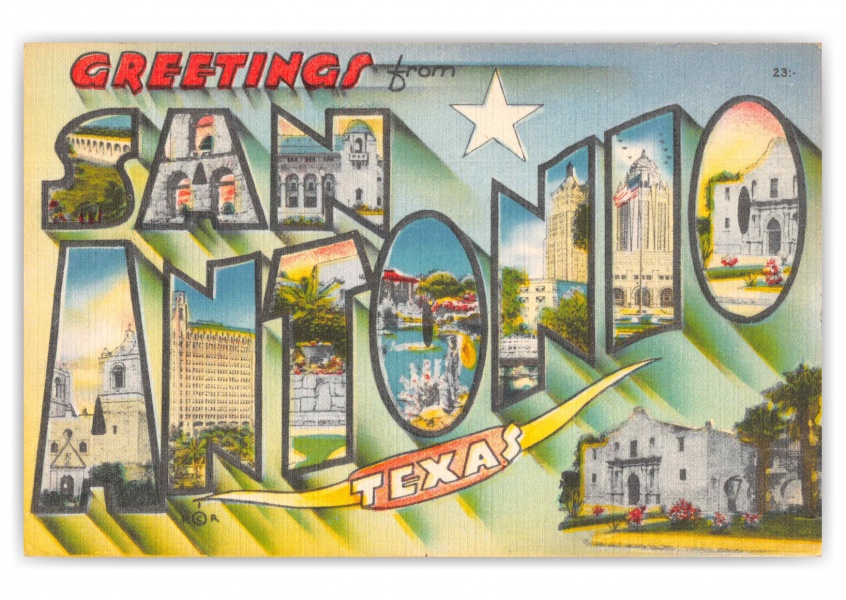 San Antonio Texas Greetings Large Letter