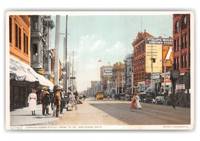 San Diego, California, looking down 5th street