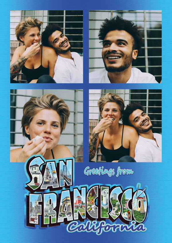  Grande Lettera Cartolina Di San Francisco, In California