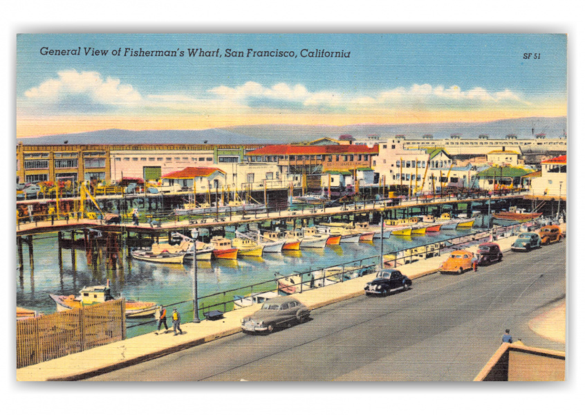 San Francisco, California, Fishermans Wharf and highway