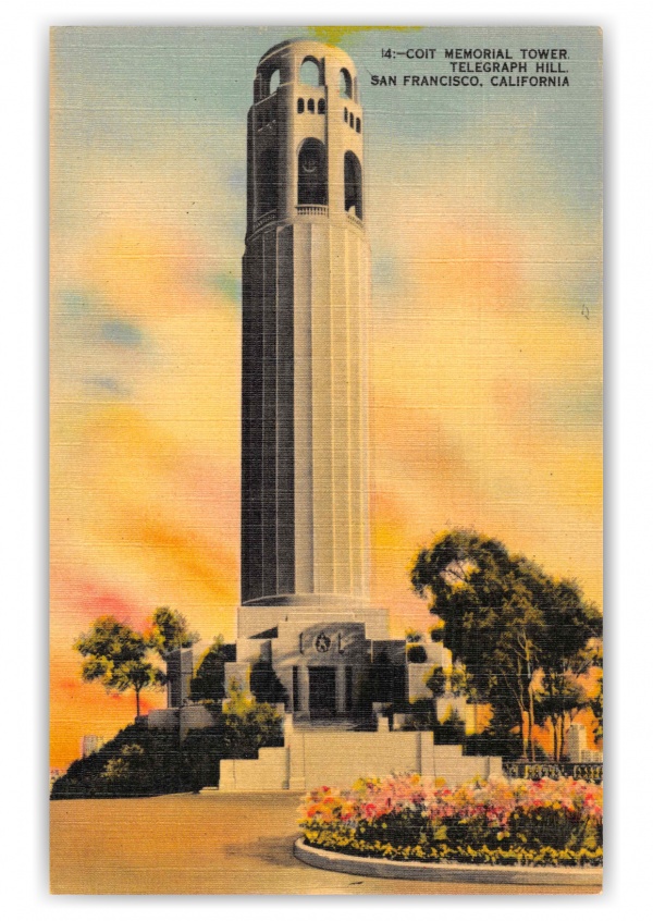 San Francisco California Telegraph Hill Coit Memorial Tower