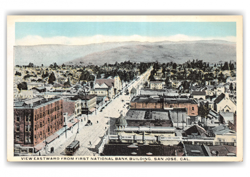 San Jose, California,, eastward view from first national bank building