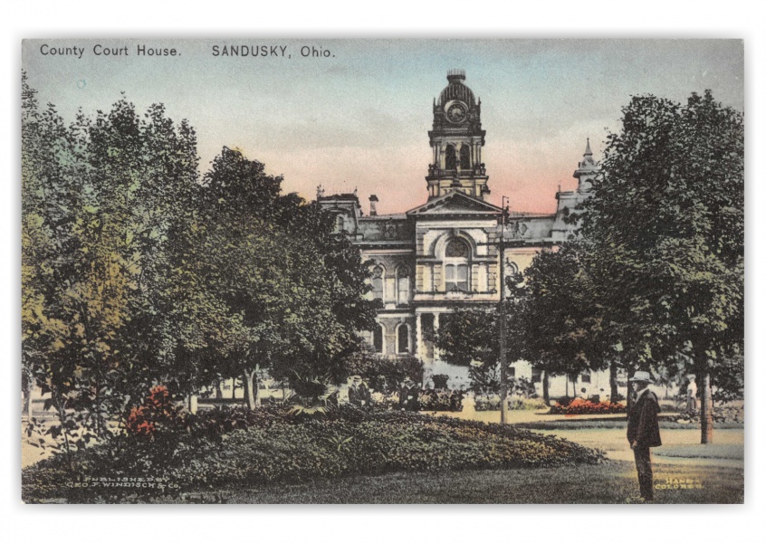 Sandusky Ohio County Court House Vintage Antique Postcards 🗺 📷 🎠
