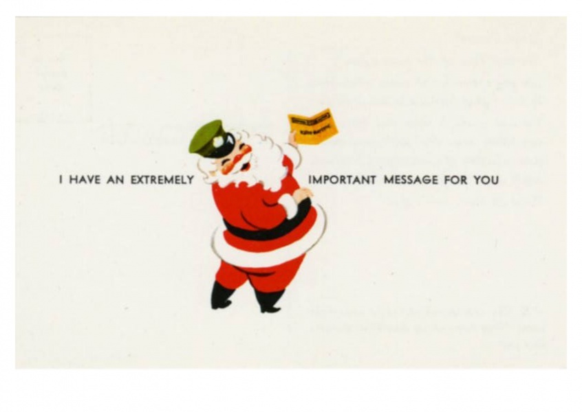 Curt Teich Postcard Archives Collection Santa with an extremely important message for you