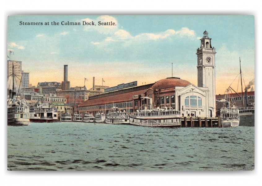 Seattle, Washington, Steamers at Colman Dock
