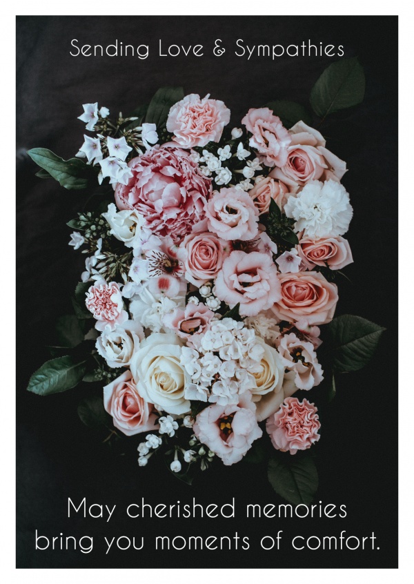 photo bouquet in white and rose colours
