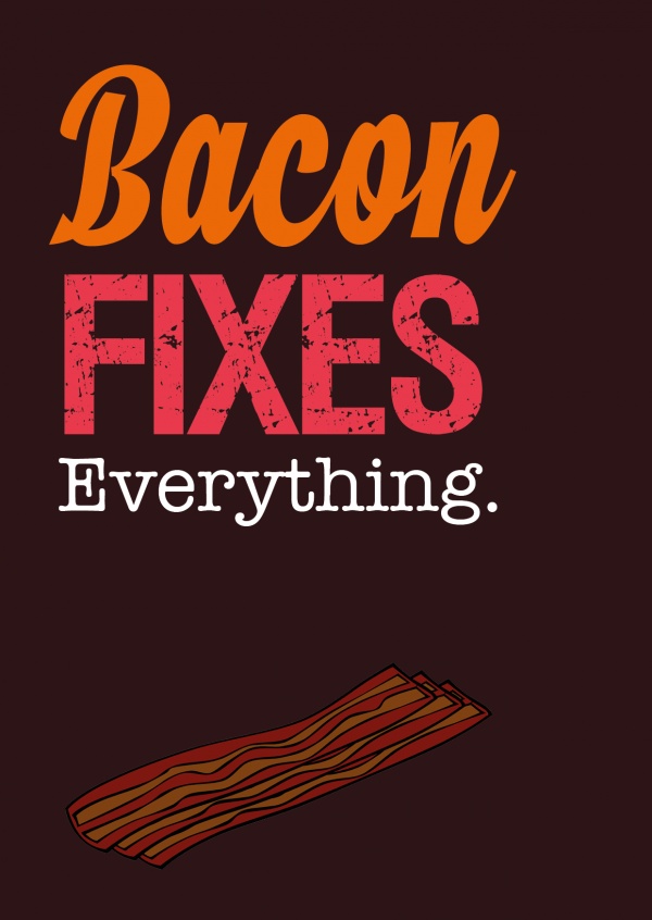 bacon graphic retro fonts