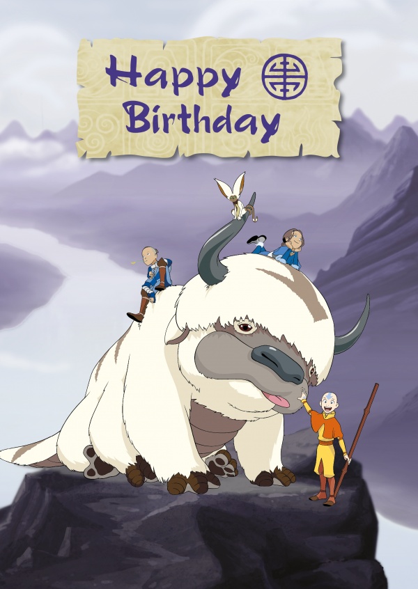 AVATAR The Last Airbender  Happy Birthday  Kids Cards  Send real  postcards online