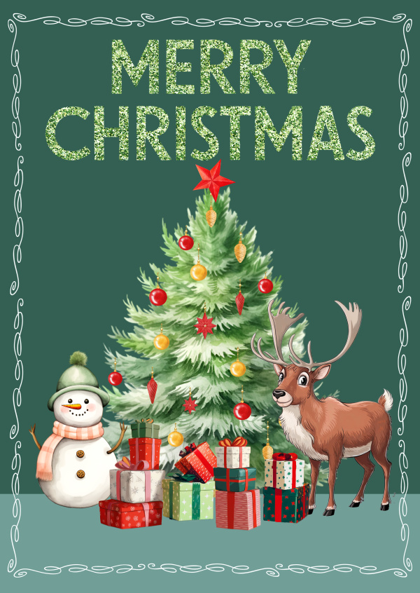 greeting card Merry Christmas