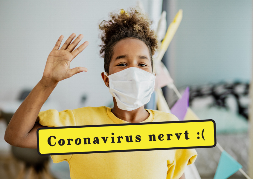 postcard saying Coronavirus nervt