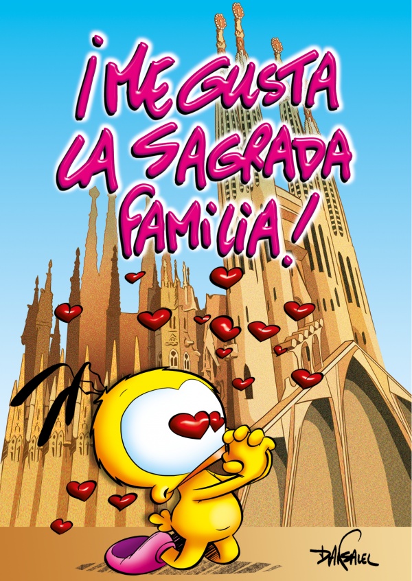 Vete Supermarkt Perceptueel Le Piaf – Me gusta la Sagrada Familia | Comic & Cartoon Cards | Send real  postcards online