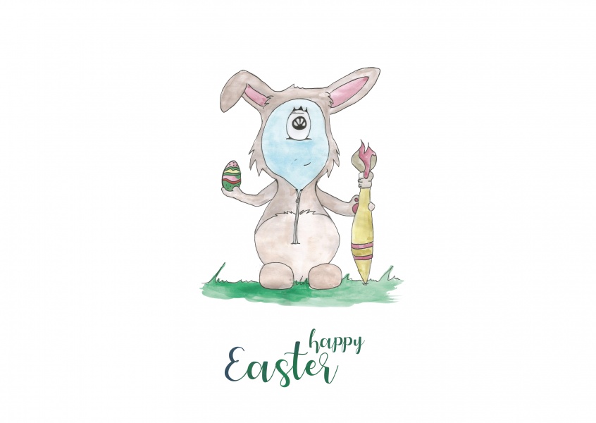 Over-Night-Design Happy Easter Monster