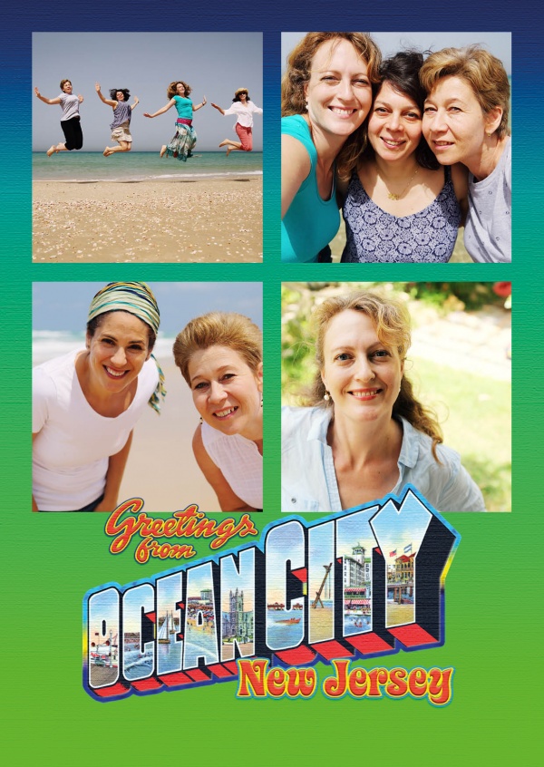 Ocean City New Jersey retro Style Postcard