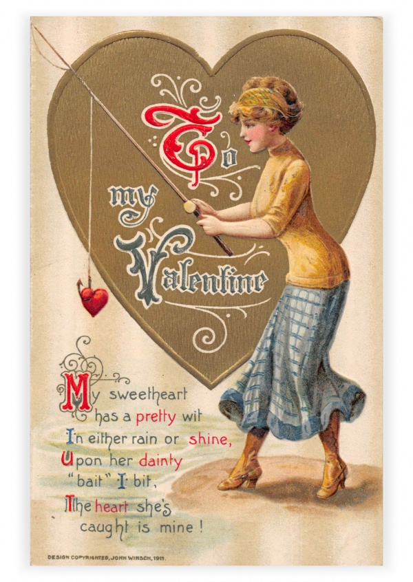 Mary L. Martin Ltd. vintage greeting card To my Valentine