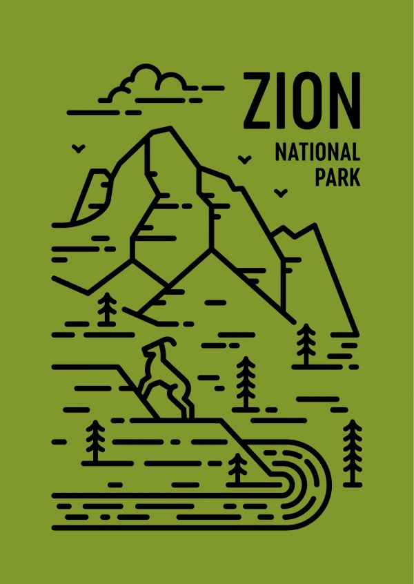 Il Parco Nazionale Di Zion Grafica