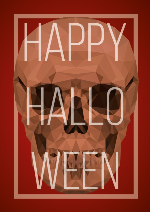 Skull with Happy halloween