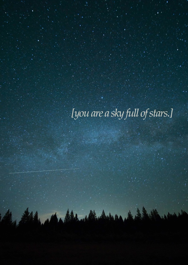 Kubistika tree at night under a sky full of stars