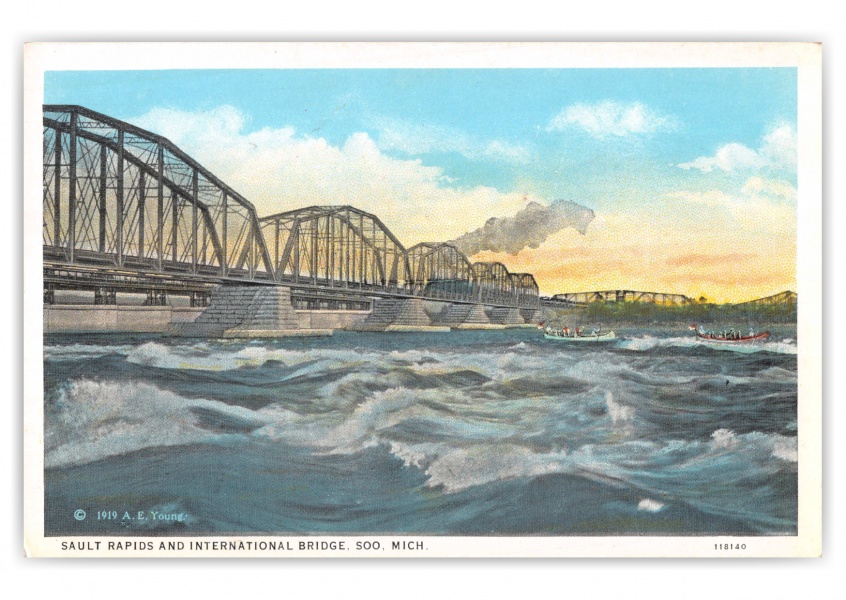 Soo, Michigan, Sault Rapids and International Bridge