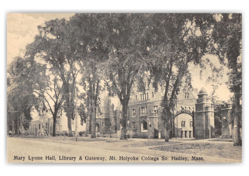 South Hadley, Massachusetts, Mary Lyone Hall, Library and gate, Mount Holyoke College