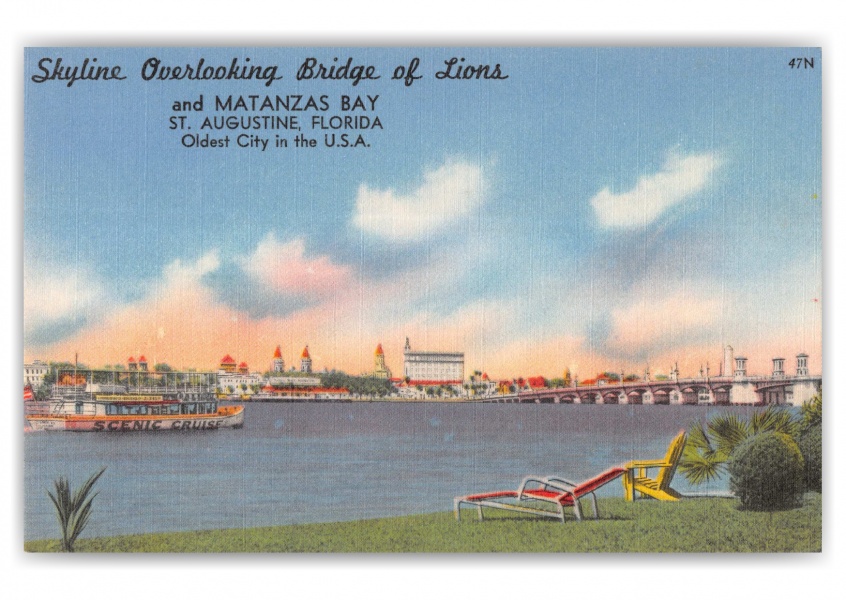 St. Augustine, Florida, skyline and Matanzas bay