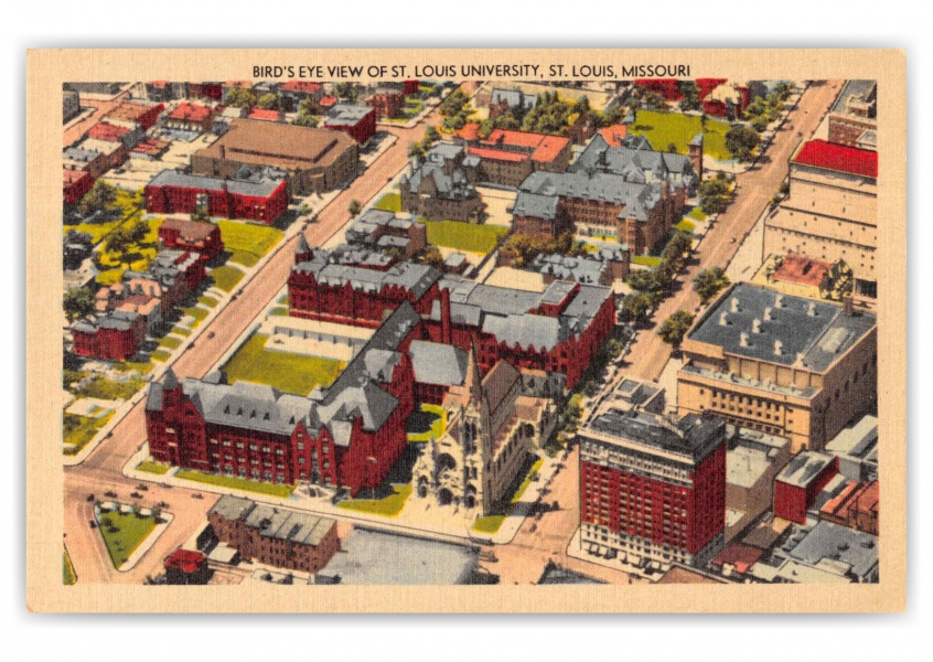 St. Louis Missouri Birds Eye View of St. Louis University