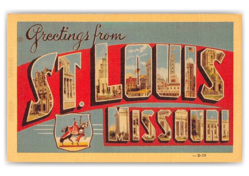 St. Louis Missouri Greetings Large Letter