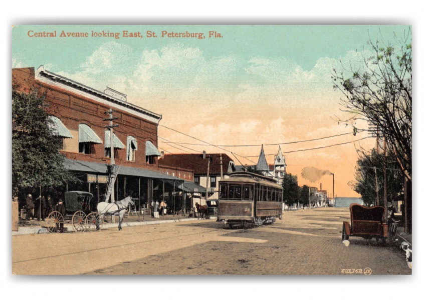 St Petersburg Florida Central Avenue Looking East