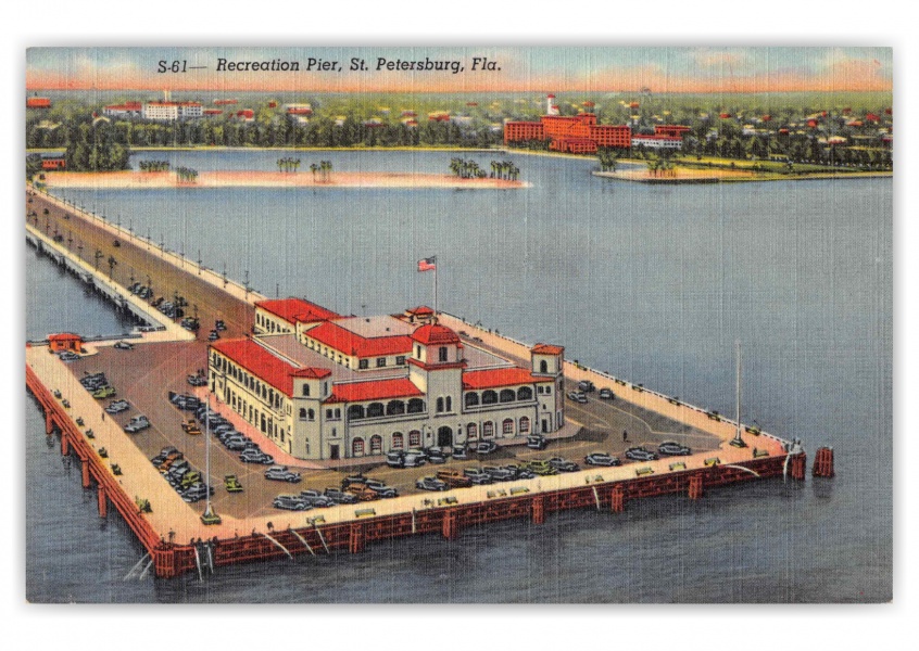 St Petersburg Florida Recreation Pier Birds Eye View