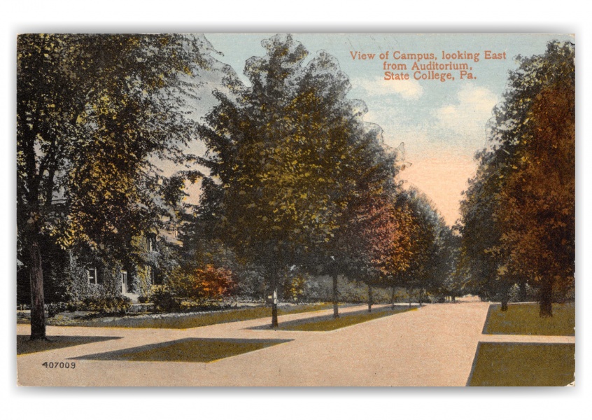 State College, Pennsylvania, looking east on campus